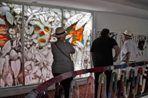 Frontier installation, mixed media on mylar and canvas, Select Fair, Miami, 2012 e