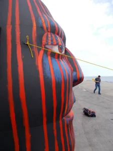 Janis Inflatable tied to the dock in Denmark