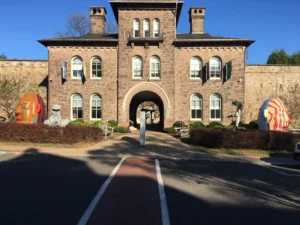 Janis Inflatables in front of James A. Michener Museum, Doylestown, PA