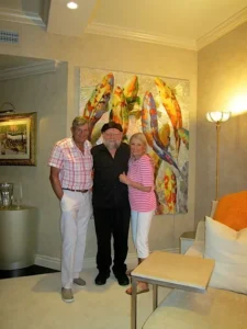 Michael & Christine Aaron, Silver Tide in its new home in Aventura, FL